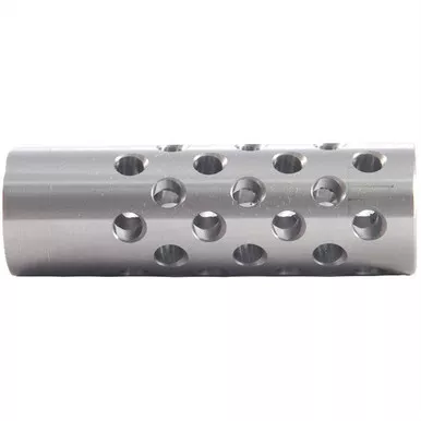 #3 MUZZLE BRAKE 22 CALIBER 9/16-24 SS SILVER