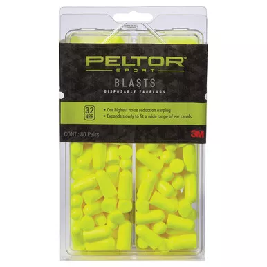 3M Peltor Sport Blast Disposable Earplugs 80 Pair