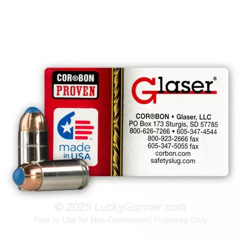 9mm – +P 80 Grain Pre-Fragmented Hollow Point – Glaser Safety Slug – 20 Rounds