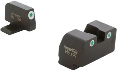 Ameriglo Optic Compatible Night Sight Set Springfield XD 3-Dot Tritium Green with White Outline