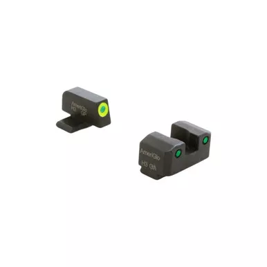 Ameriglo Trooper Tritium Handgun Sight Set for Sig Sauer #8 Front and #8 Rear Green (GL-824)