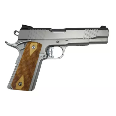 Armscor Rock Island Rock STS 10mm Pistol 5" Barrel 8+1 Round Stainless Steel Slide Wood Grip Stainless Steel Frame