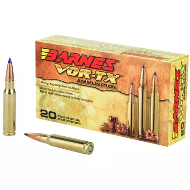 Barnes VOR-TX 308 Winchester Ammo 150 Grain Barnes Tipped Triple-Shock X Polymer Tip Lead Free Box of 20