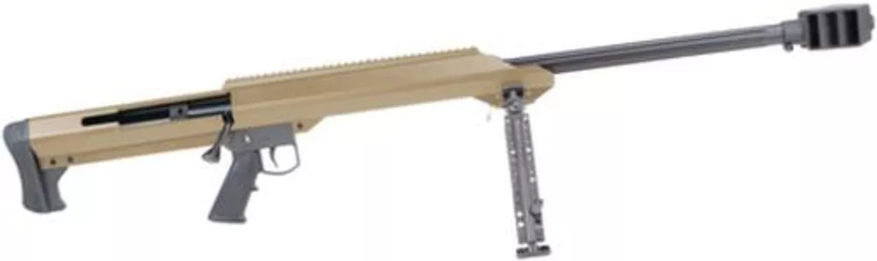 Barrett Model 99 System .50 BMG 29″ Fluted Barrel Tan Cerakoted Receiver, Carry Case