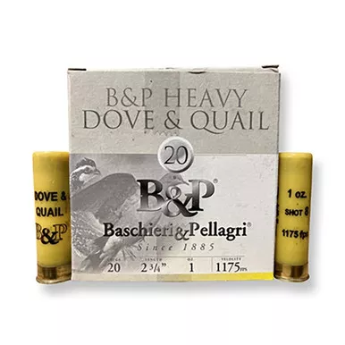Baschieri & Pellagri Heavy Dove & Quail 20 Gauge Ammo 2-3/4" #8 Lead Shot 1 oz Case of 250