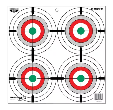 Birchwood Casey Eze-Scorer Multiple Bullseye 12" Target 12PK