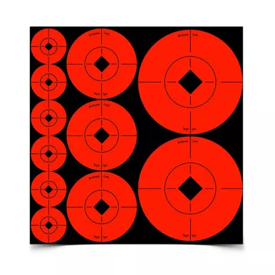 Birchwood Casey Target Spots Assorted Sizes Orange Pack of 110