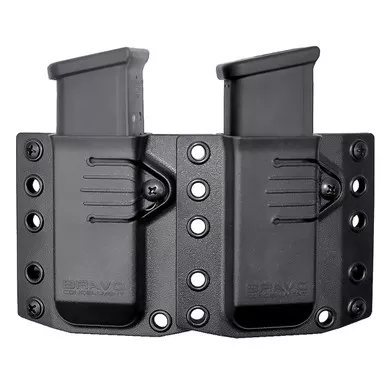 Bravo Company Double Magazine Pouch Black Glock 43x/Sig P365