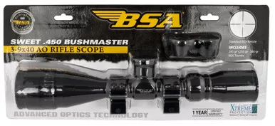 BSA 450 Bushmaster Rifle Scope 3-9x 40mm Duplex Reticle Matte Black