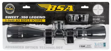 BSA Sweet 350 Legend Rifle Scope 3-9x 40mm Duplex Reticle Matte Black