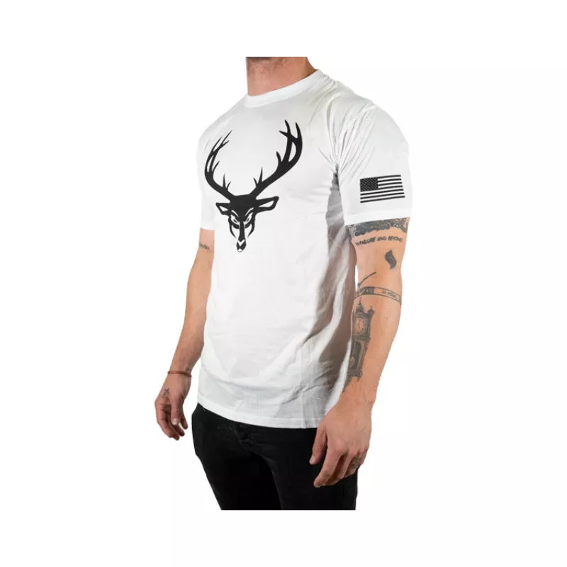 BUCKED UP FLAG T-SHIRT BLACK /WHITE XL
