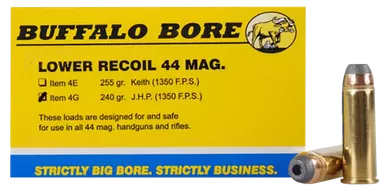 Buffalo Bore 44 Rem Mag Ammo 240 Grain Jacketed Hollow Point Box of 20