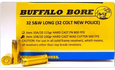 Buffalo Bore 45 Colt Ammo 225 Grain Hard Cast Wadcutter Box of 20