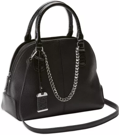 Bulldog BDP021 Satchel Purse with Holster Black Leather