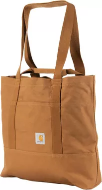 Carhartt Vertical 18L Firm Duck Hand and Shoulder Straps Brown Tote Bag