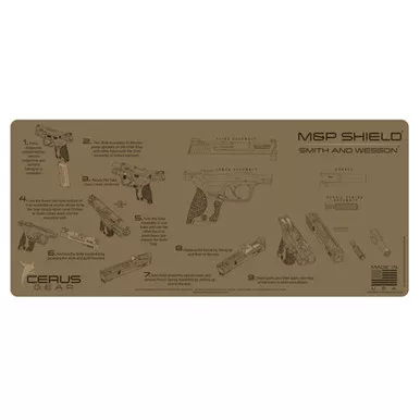 Cerus Gear M&P Shield Instructional Promat 12" x 27" Coyote Tan