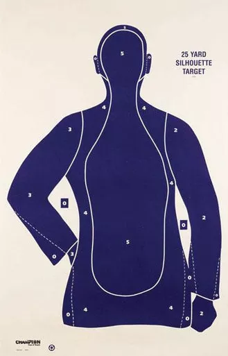 Champion LE Targets B21-E 25 Yard Police Silhouette Target 100 Pack