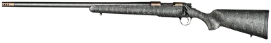 Christensen Arms Ridgeline Bolt Action Rifle 7mm-08 Rem 24" Carbon Fiber Threaded Barrel Burnt Bronze Cerakote Green with Black Tan Webbing Stock Left Hand