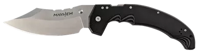 Cold Steel Mayhem Pocket Knife 6" Clip Point AUS-10A Satin Blade G10 Handle Black