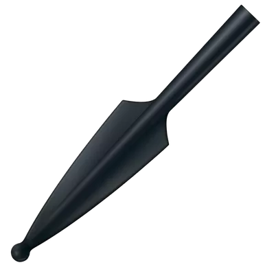 Cold Steel Spear Head Trainer Fixed Blade Knife 10.66" Plain Black Santoprene Blade 6.33" Black Santoprene Handle
