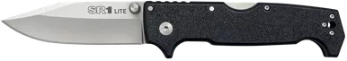 Cold Steel SR1 Lite Pocket Knife 4" Clip Point 8Cr13MoV Stainless Steel Blade Griv-Ex Handle Black