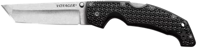 Cold Steel Voyager Pocket Knife 4" Tanto AUS-10A Steel Blade Black Griv-Ex Handle