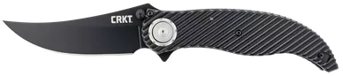 Columbia River Knife & Tool CRKT 2640 Clever Girl Folding Knife 4.1" Plain Black D2 Steel Blade Black G10 Handle