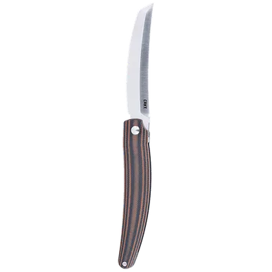 Columbia River Knife & Tool CRKT 5930 Ancestor Pocket Knife 3.60" Tanto Plain Satin D2 Steel Blade G10 Handle Black/Brown Stripe
