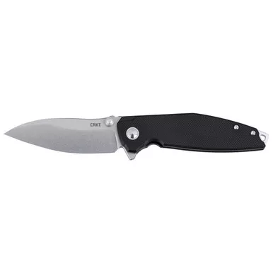 Columbia River Knife & Tool Ibis Pocket Knife 3.09" Plain Edge Black/Silver