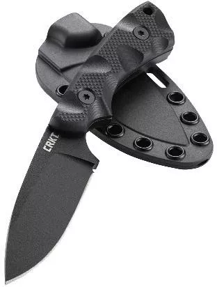 Columbia River Knife & Tool SiWi Fixed Blade Knife 3.34" Plain SK-5 Black Blade G10 Handle