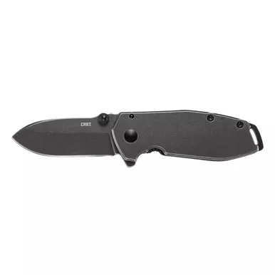 CRKT Squid Assisted Opening Pocket Knife 2.37" Drop Point 8Cr14MoV Stonewashed Blade Stainless Steel Handle Black