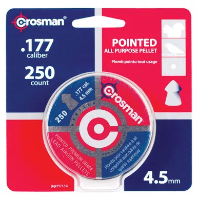 Crosman Super Point Air Gun Pellets .177 Caliber 7.4 Grain 250 Count