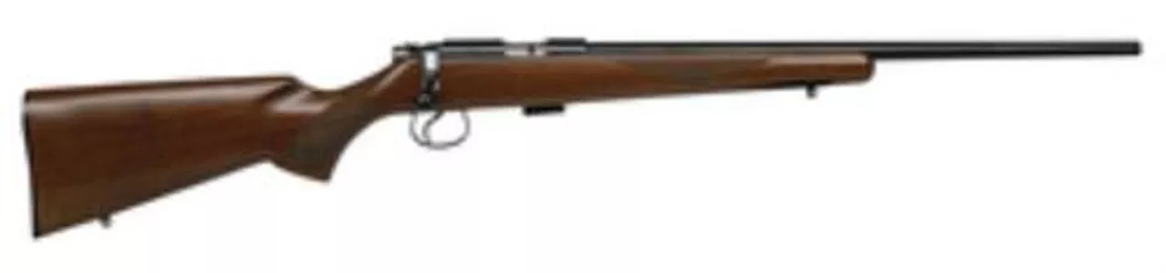CZ 455 American Bolt 17 HMR 20.5″ Barrel, Walnut Stock Blued, 5rd