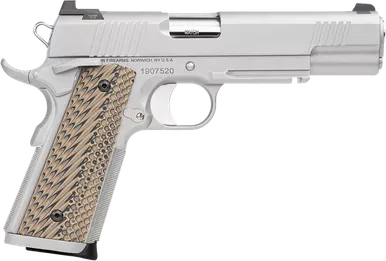 Dan Wesson Specialist 45 ACP Pistol 5" Barrel 8+1 Round Stainless Steel Slide Black Brown Grip Stainless Steel Frame