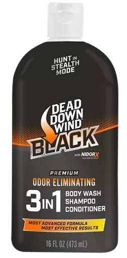 Dead Down Wind Black Premium 3-in-1 Body Wash Shampoo Conditioner 16 oz