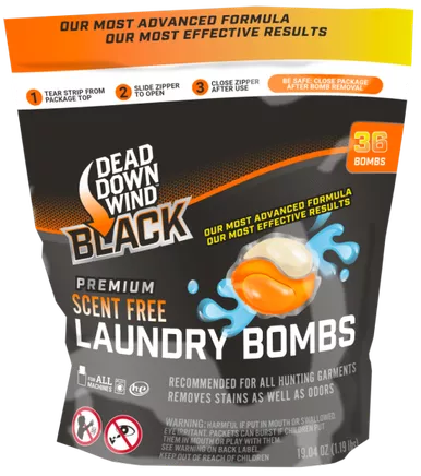 Dead Down Wind Black Premium Laundry Bombs - 36 ct