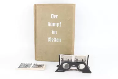 "Der Kampf im Westen" Photo Book with Stereoscopic Glasses and Cards