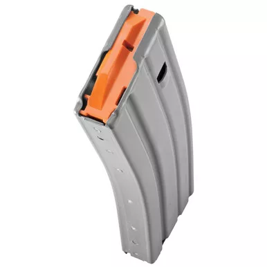 DuraMag Speed Magazine AR-15 223 Remington, 5.56x45mm, 300 AAC Blackout 30-Round Aluminum Gray Orange Follower