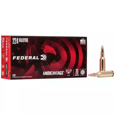 Federal American Eagle .224 Valkyrie Ammo 75 Grain TMJ Box of 20