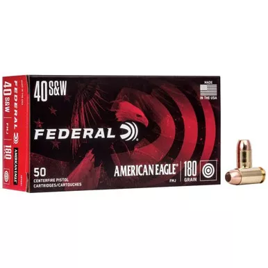 Federal American Eagle 40 S&W Ammo 180 Grain Full Metal Jacket Box of 1000