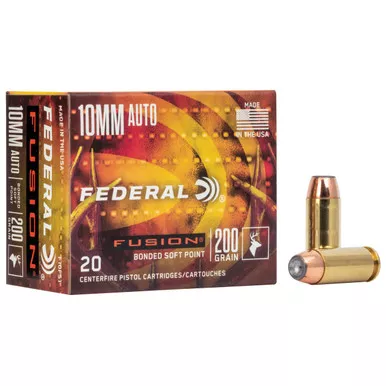 Federal Fusion 10mm Auto Ammo 200 Grain SP Box of 20