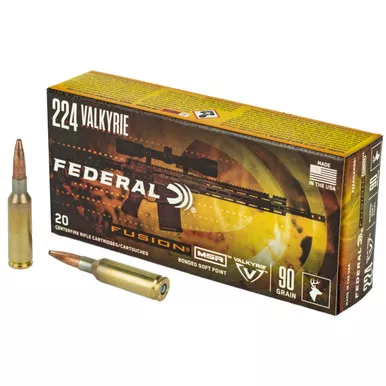 Federal Fusion 224 Valkyrie Ammo 90 Grain Box of 20