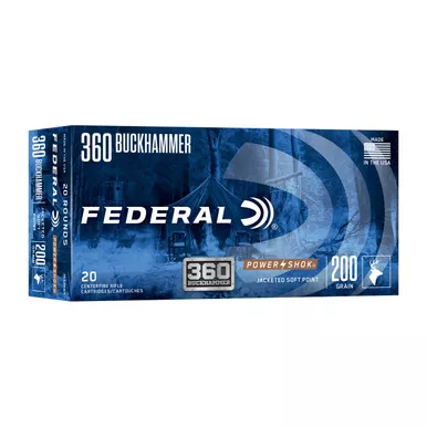 Federal Power-Shok .360 Buckhammer Ammo 200 Grain JSP Box of 20