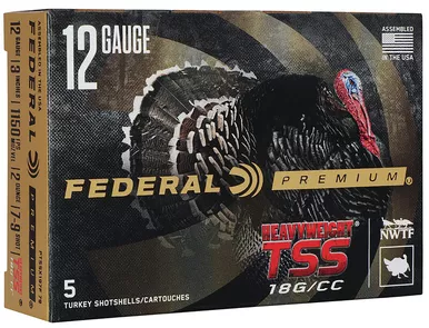 Federal Premium Heavyweight TSS Turkey 12 Gauge Ammo 3" #79 Tungsten Shot 2 oz Box of 5