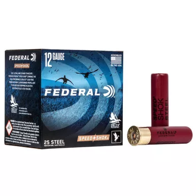 Federal Speed-Shok Waterfowl 12 Gauge Ammo 3-1/2" #2 Steel Shot 1-3/8 oz Box of 25