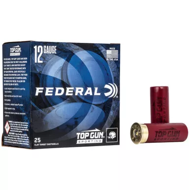 Federal Top Gun Sporting 12 Gauge Ammo 2-3/4" #8 Shot 1 oz Box of 25 (1330 fps)