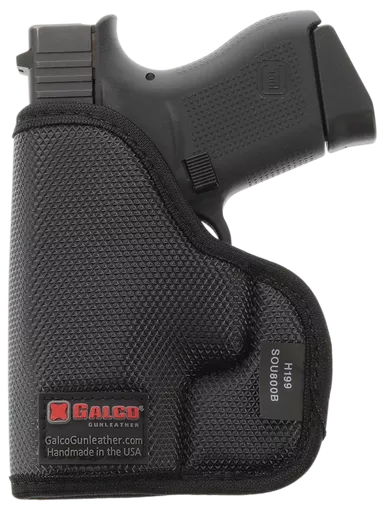 Galco StukOn-U Pocket Holster Ambidextrous Glock 33, S&W M&P Shield, Taurus G2C Black