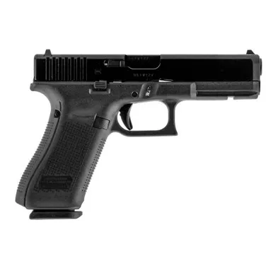 Glock 17 Gen 5 9mm Luger Pistol 4.49" Barrel 17+1 Round Black (Front Serrations, Fixed Sights)