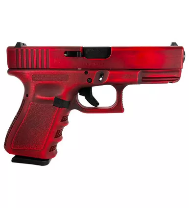 Glock 19 Gen 3 9mm Luger Pistol 4.02" Barrel 10+2 Round Distressed Red Cerakote Slide