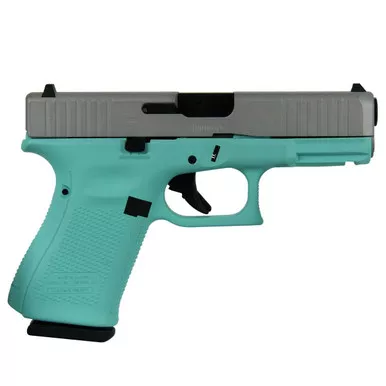 Glock 19 Gen 5 9mm Luger Pistol 4.02" Barrel 15+1 Round Robin's Egg Blue Frame Crushed Silver Slide